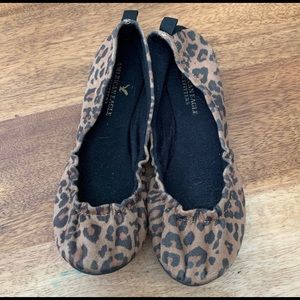 American Eagle Leopard Flats, Size 5